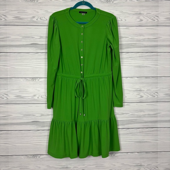 Tommy Hilfiger Dresses & Skirts - Tommy Hilfiger Green Tiered Long Sleeve Dress Size 10 NWOT